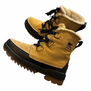 Sorel Wheat Suede Lace-Up Shearling Boot